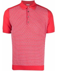 Malo Geometric Print Polo Shirt