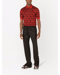 Dolce & Gabbana Heart Print Polo Shirt