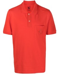 Ferrari Horse Print Cotton Polo Shirt