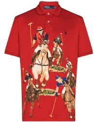 Polo Ralph Lauren Horse Print Short Sleeve Polo Shirt