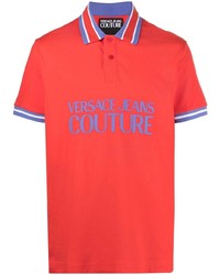 VERSACE JEANS COUTURE Logo Print Cotton Polo Shirt