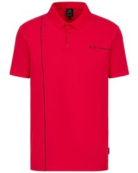 Armani Exchange Logo Print Jersey Polo Shirt