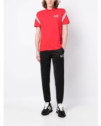 Ea7 Emporio Armani Logo Print Polo Shirt