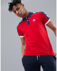 North Sails Polo Shirt With Sleeve Print In Red