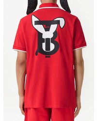 Burberry Rabbit Logo Print Polo Shirt