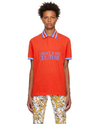 VERSACE JEANS COUTURE Red Printed Polo
