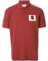Kent & Curwen Stripe Detail Rose Patch Polo Shirt