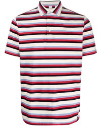 Aspesi Stripe Print Cotton Polo Shirt