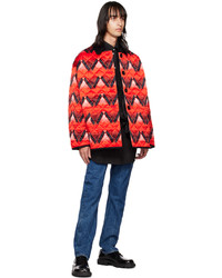 Meryll Rogge Red Quilted Coat