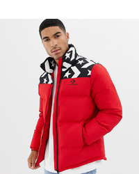Converse Puffer Jacket In Red At Asos