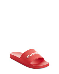 Red Print Rubber Sandals