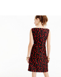 J.Crew Collection Jacquard Sheath Dress In Cherry Print
