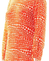 Stella McCartney Gabel Heart Print Silk Dress