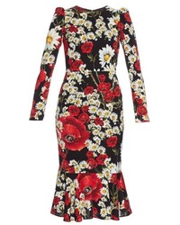 Dolce & Gabbana Poppy And Daisy Print Dress