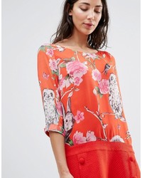 Traffic People Shift Dress In Floral Print