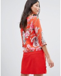 Traffic People Shift Dress In Floral Print