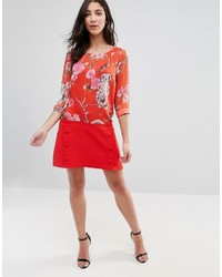 Traffic People Shift Dress In Floral Print