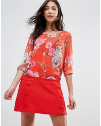 Traffic People Shift Dress In Floral Print