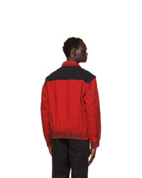 Feng Chen Wang Red And Black Levis Edition Twill Oversized Jacket