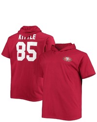 FANATICS Branded Kittle Scarlet San Francisco 49ers Big Tall Player Name Number Hoodie T Shirt