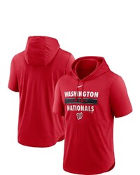 Nike Red Washington Nationals Home Team Short Sleeve Hoodie Top At Nordstrom