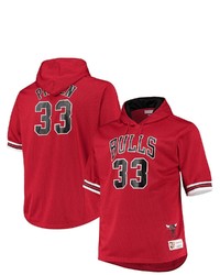 Mitchell & Ness Scottie Pippen Redblack Chicago Bulls Big Tall Name Number Short Sleeve Hoodie At Nordstrom