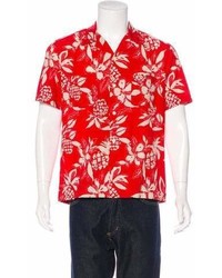 Saint Laurent 2016 Hawaiian Hibiscus Print Shirt