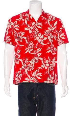 Saint Laurent 2016 Hawaiian Hibiscus Print Shirt 395