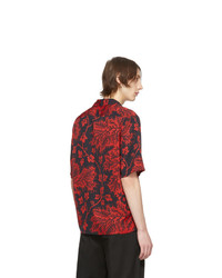 Alexander McQueen Black And Red Creeper Bowling Shirt