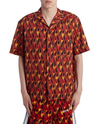 Palm Angels Burning Bowling Shirt