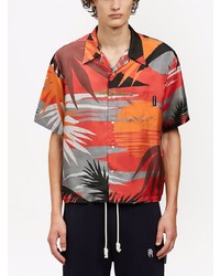 Palm Angels Hawaii Bowling Shirt Multicolor Off Whi