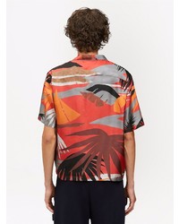 Palm Angels Hawaii Bowling Shirt Multicolor Off Whi