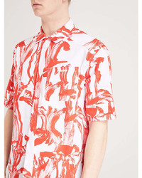 Givenchy Iris Print Relaxed Fit Cotton Shirt