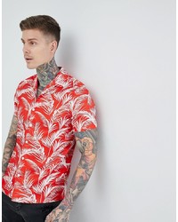 Good For Nothing Muscle Shirt In Red Palm Print