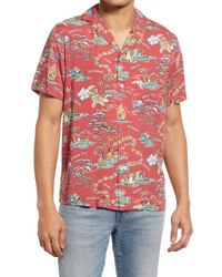 Reyn Spooner On Hawaii Time Short Sleeve Button Up Camp Shirt