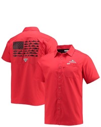 Columbia Pfg Red Bulldogs Slack Tide Camp Button Up Shirt At Nordstrom