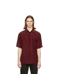 424 Red And Black Checkered Short Sleeve Shirt