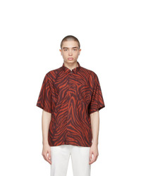 Tiger of Sweden Red And Burgundy Farson Shirt