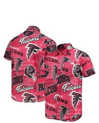 FOCO Red Atlanta Falcons Thematic Button Up Shirt At Nordstrom
