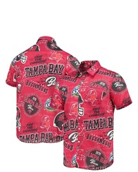 FOCO Red Tampa Bay Buccaneers Thematic Button Up Shirt At Nordstrom