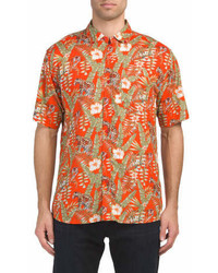 Short Sleeve Tiger Print Shirt