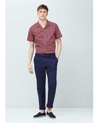 Mango Outlet Classic Fit Printed Cotton Shirt