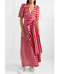 Stella McCartney Med Printed Silk Moire Maxi Dress