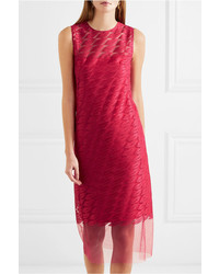 Akris Embroidered Tulle And Silk Dress