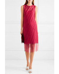 Akris Embroidered Tulle And Silk Dress