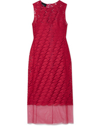 Akris Embroidered Tulle And Silk Dress