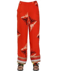 Sanchita Embroidered Printed Silk Georgette Pants