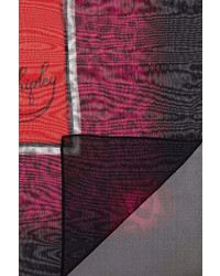 Emma J Shipley Jaguar Leaves Printed Silk Chiffon Scarf