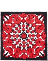 Alexander McQueen Kaleidoscopic Flower Print Modal Silk Scarf