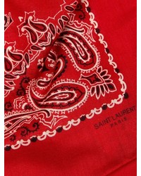 Saint Laurent Paisley Print Cashmere And Silk Blend Scarf